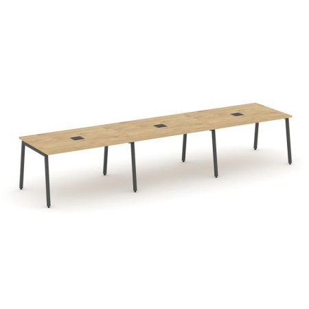 Стол переговорный SN-4A.SPRG-024 (4740х980х750) (Тиквуд Светлый/Металл Антрацит)