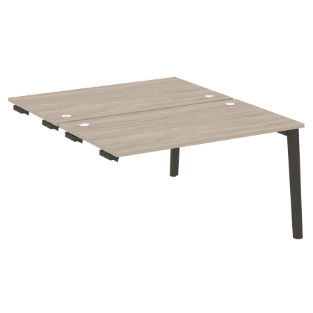 Стол-приставка двойной на деревянных опорах Onix Wood OW.D.SPR-3.8 1380x1635x750 (Дуб Аттик/Дуб Темный)