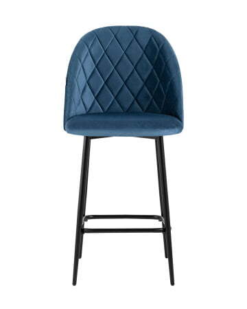 Стул полубарный Марсель велюр пыльно-синий (Стул полубарный Марсель синий)