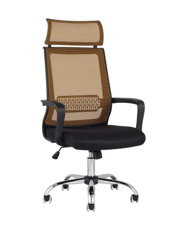 Кресло офисное TopChairs Style оранжевое (Компьютерное кресло Style оранжевый)