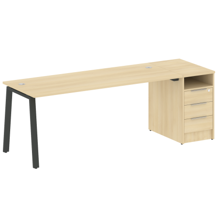 Рабочая станция Metal System Style БА.РС-СТП-1.5 2212x720x750 (Акация/Антрацит металл)