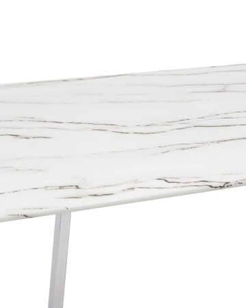 Стол обеденный Даллас 160*90 белый стеклянный (Стол обеденный Даллас белый)