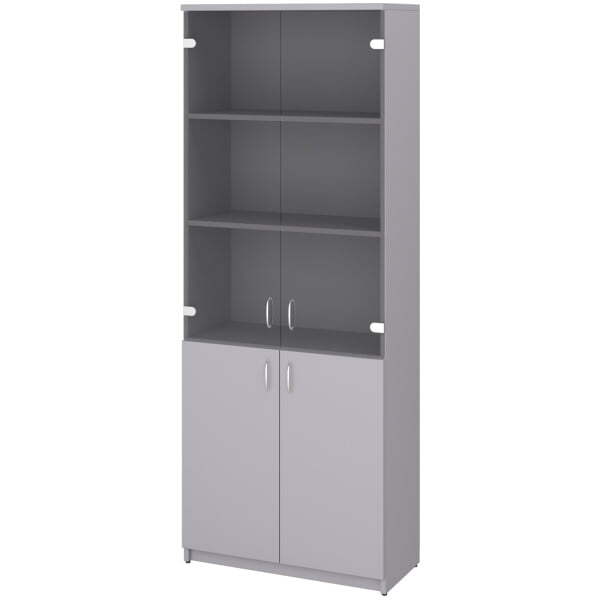 Шкаф закрытый со стеклом Этюд 2659 768x370x1994 (Серый) Шкаф закрытый со стеклом Этюд 2659 768x370x1994 (Серый)