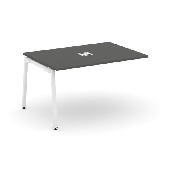 Проходной наборный элемент переговорного стола SN-4A.NSPRG-003 (1380х980х750) (Антрацит/Металл Белый)