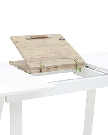 Стол обеденный Детройт раскладной 120-160*80 белый (Стол обеденный Детройт белый)