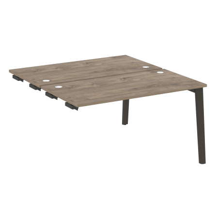 Стол-приставка двойной на деревянных опорах Onix Wood OW.D.SPR-3.7 1380x1475x750 (Тиквуд Темный/Дуб Темный)