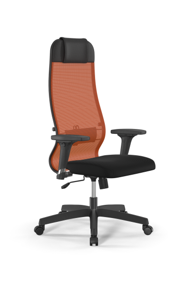 Кресло для руководителя Метта Sit 10 B1-111D - X2+UMF(X1) /Ub00/Wh00/D02P(M09.B02.G15.W01) (Черный | Оранжевый) Кресло для руководителя Метта Sit 10 B1-111D - X2+UMF(X1) /Ub00/Wh00/D02P(M09.B02.G15.W01) (Черный | Оранжевый)