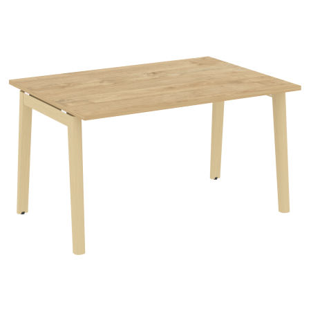 Стол переговорный на деревянных опорах Onix Wood OW.PRG-1.3 1380x980x750 (Тиквуд Светлый/Дуб Светлый)