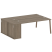 Рабочая станция с шкафом-купе на А-образном м/к Metal System Style БА.РС-СШК-1.5 Т 2210x1475x750 (Дуб наварра/Серый металл)