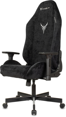 Кресло игровое Knight N1 Fabric черный Light-20 с подголов. крестов. металл (Черный) Кресло игровое Knight N1 Fabric черный Light-20 с подголов. крестов. металл (Черный)