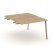 Двойной стол приставка к опорным тумбам ES.D.SPR-2-VP (1180х1500х750) (Тиквуд Светлый/Металл Латте)