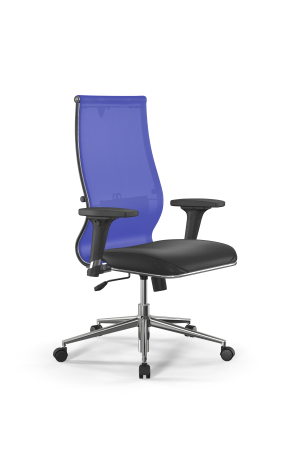 Кресло для руководителя Метта Sit 10 B2-163D - T+Extra /Km00/Wm12/D02P(M09.B23.G18.W02) (Васильковый | Черный)