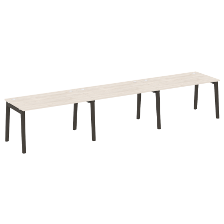 Рабочая станция на деревянных опорах Onix Wood OW.RS-3.3.8 4140x800x750 (Денвер Светлый/Дуб Темный)