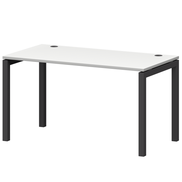 Стол на металлокаркасе Смарт СМС25-П-10К.73.Пр50 1000x730x750 (Белый/Антрацит)
