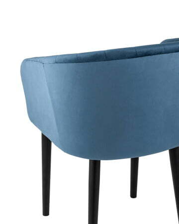 Стул с подлокотниками Нейтон велюр пыльно-синий (Стул Нейтон синий) Стул с подлокотниками Нейтон велюр пыльно-синий (Стул Нейтон синий)