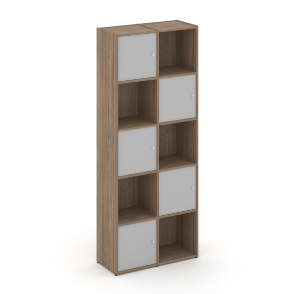 Стеллаж Locker Plus LK.K-008 798x350x1983 (Дуб Аризона | Серый)