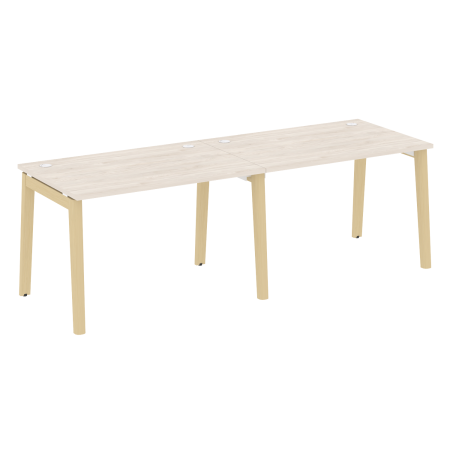 Рабочая станция на деревянных опорах Onix Wood OW.RS-2.2.8 2360x800x750 (Дуб Аризона/Дуб Светлый)