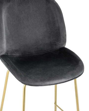 Стул барный Beetle со спинкой серый (Стул барный Турин серый)