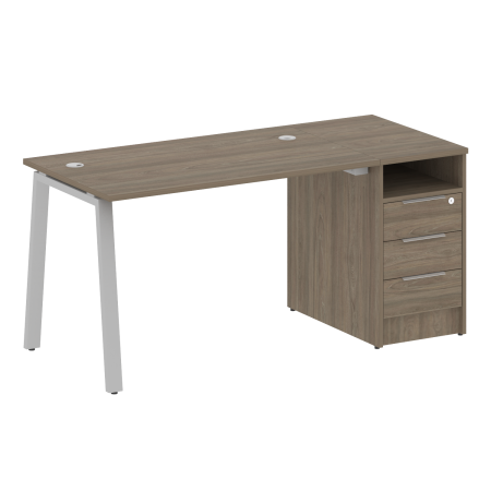 Рабочая станция Metal System Style БА.РС-СТП-1.2 1612x720x750 (Вяз/Серый металл)