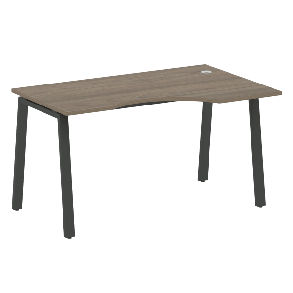 Стол криволинейный правый Metal System Style БА.СА-2 Пр 1400x900x750 (Вяз/Антрацит металл) Стол криволинейный правый Metal System Style БА.СА-2 Пр 1400x900x750 (Вяз/Антрацит металл)