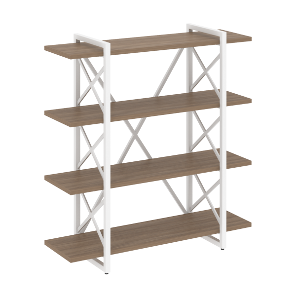 Стеллаж на регулируемых опорах-4 полки VR.L-MST.O-4.8V 1200x400x1280 (Дуб Аризона/Белый металл) Стеллаж на регулируемых опорах-4 полки VR.L-MST.O-4.8V 1200x400x1280 (Дуб Аризона/Белый металл)