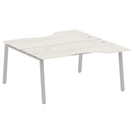 Рабочая станция криволинейная Metal System Style БА.РАС-СА-2.1 1600x1835x750 (Дуб Наварра/Серый металл)