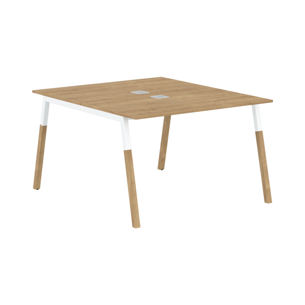 Двухместная рабочая станция Forta FWST 1113 1180x733x1370 (Дуб Гамильтон/Белый премиум)