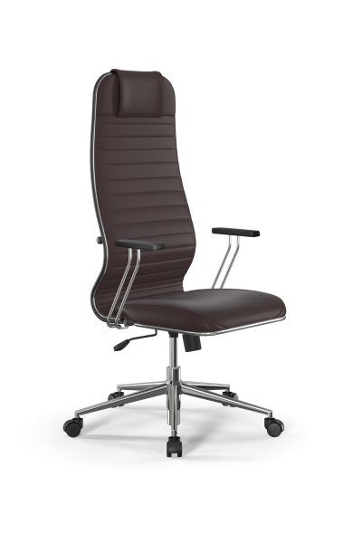 Кресло для руководителя Метта Sit 10 B1-117T - Extra /Um02/Wm12/T1bp-c(M09.B23.G18.W01) (Темно-коричневый)