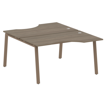Рабочая станция криволинейная Metal System Style БА.РАС-СА-2.2 1400x1835x750 (Вяз/Мокко металл)