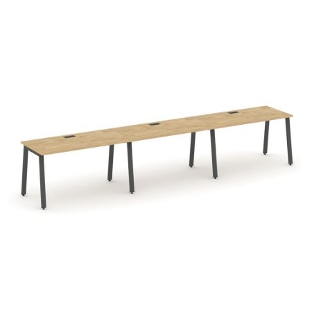 Рабочая станция 1 сторонняя SN-6A.ORS-042 (3540х700х750) (Тиквуд Светлый/Металл Антрацит)