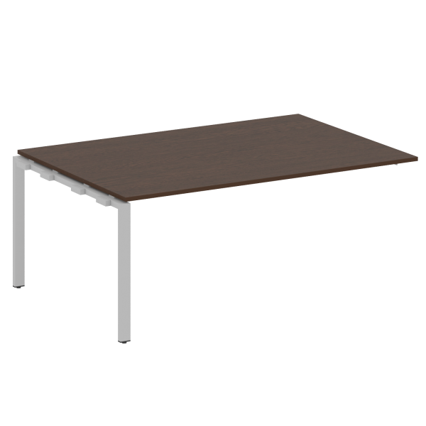 Проходной наборный элемент переговорного стола Metal System Style БП.ППРГ-5 1800x1235x750 (Венге Цаво/Серый металл)