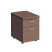 Тумба выкатная 2-ящ. (один ящик картотека) дерево ISixty PR33S 420x640x580 (Кожа коричневая)