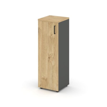Шкаф средний узкий SN.STU.E-204(L) (400х400х1203) (Антрацит/Тиквуд Светлый)