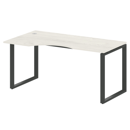 Стол криволинейный левый Metal System Style БО.СА-1 Л 1600x900x750 (Дуб Наварра/Антрацит металл)