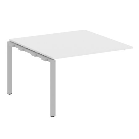 Проходной наборный элемент переговорного стола Metal System Style БП.ППРГ-2 1200x1235x750 (Белый/Серый металл)