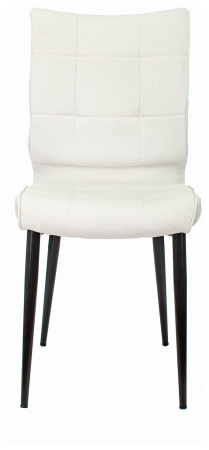 Стул для кухни KF-4_2 комплект 2шт молочный Velvet 20 металл черный на ножках (KF-4/VELV20_2) (Молочный)