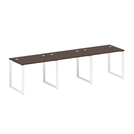 Рабочая станция Metal System Style БО.СМ-3.1 3000x720x750 (Венге Цаво/Белый металл)