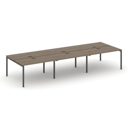 Рабочая станция 2-х сторонняя SN-4P.DRS-082 (3540х1632х750) (Вяз Благородный/Металл Антрацит)