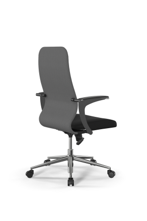 Кресло для руководителя Метта Sit 8 B2-10U - UMF(X1) /Uh02/Wh00/U1mL-b(M09.B23.G18.W01) (Светло-серый | Черный)