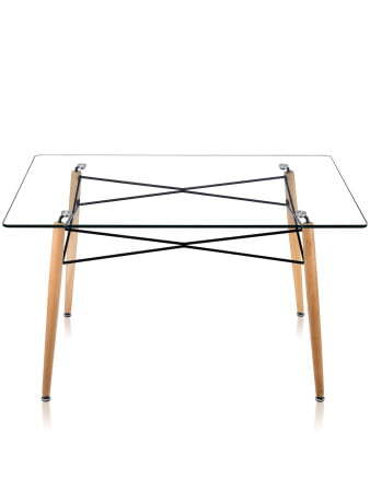 Стол DSW 130*80, прозрачный (Стол обеденный DSW прозрачный) Стол DSW 130*80, прозрачный (Стол обеденный DSW прозрачный)