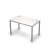 6М.008 Стол рабочий (1200x700x750) (Шамони светлый/Алюминий матовый)
