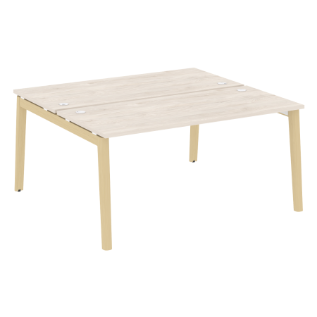 Рабочая станция на деревянных опорах Onix Wood OW.D.RS-2.4.7 1580x1475x750 (Дуб Аризона/Дуб Светлый)
