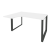 Стол эргономичный левый на О-образном м/к Onix O.MO-SA-3L 1380x1180x750 (Тиквуд Темный/Белый Металл)