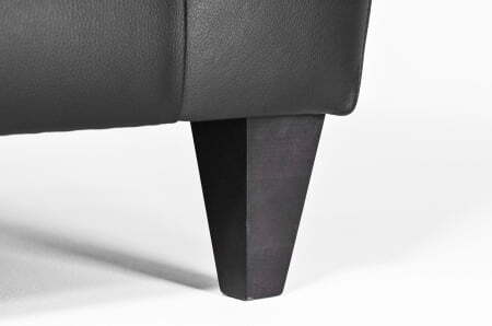 VOLTA Диван 3-местный (ЧЕРНЫЙ/КОЖА)