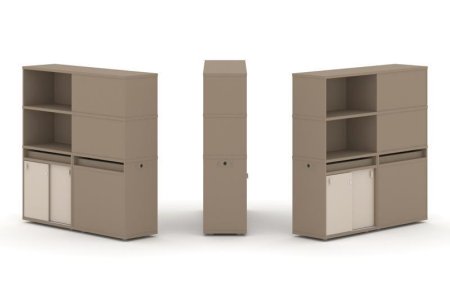 Тумба двойная + высокая надставка ES.NB.2V-21 (1500х410х1520) (Латте/Капучино)