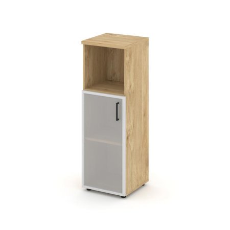 Шкаф средний узкий SN.STU.E-203(L) (400х400х1203) (Тиквуд Светлый/Сатин)
