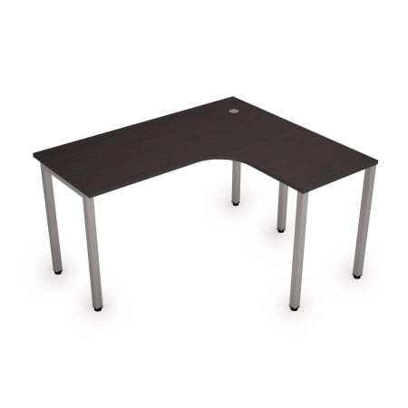 Стол письменный для персонала на металлокаркасе правый одиночная опора заказывается отдельно Стиль 2 (ВенгеСерый)