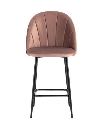 Стул полубарный Логан велюр пыльно-розовый (Стул полубарный Логан пыльно розовый)
