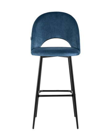 Стул барный Меган велюр пыльно-синий (Стул барный Меган синий)