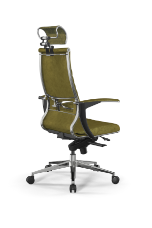 Кресло для руководителя Метта Samurai B2-13U - GoyaLE /Kc31/Wm31/U0mV-mL/H2cV-3D(M06.B32.G11.W03) (Оливковый)